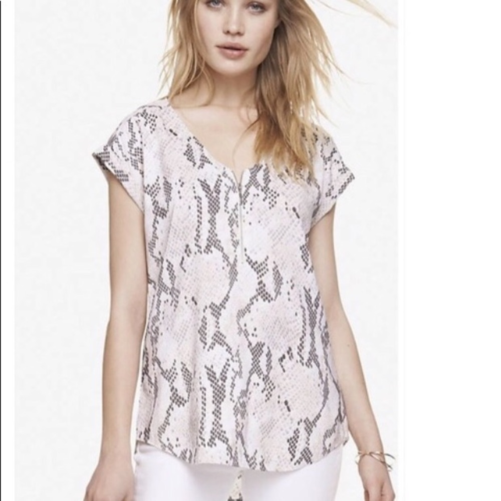 Express snakeskin silk shirt